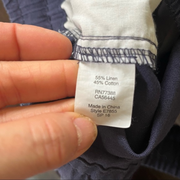 NWT Women's J. Crew Navy Linen Blend Pants size M - Picture 12 of 13